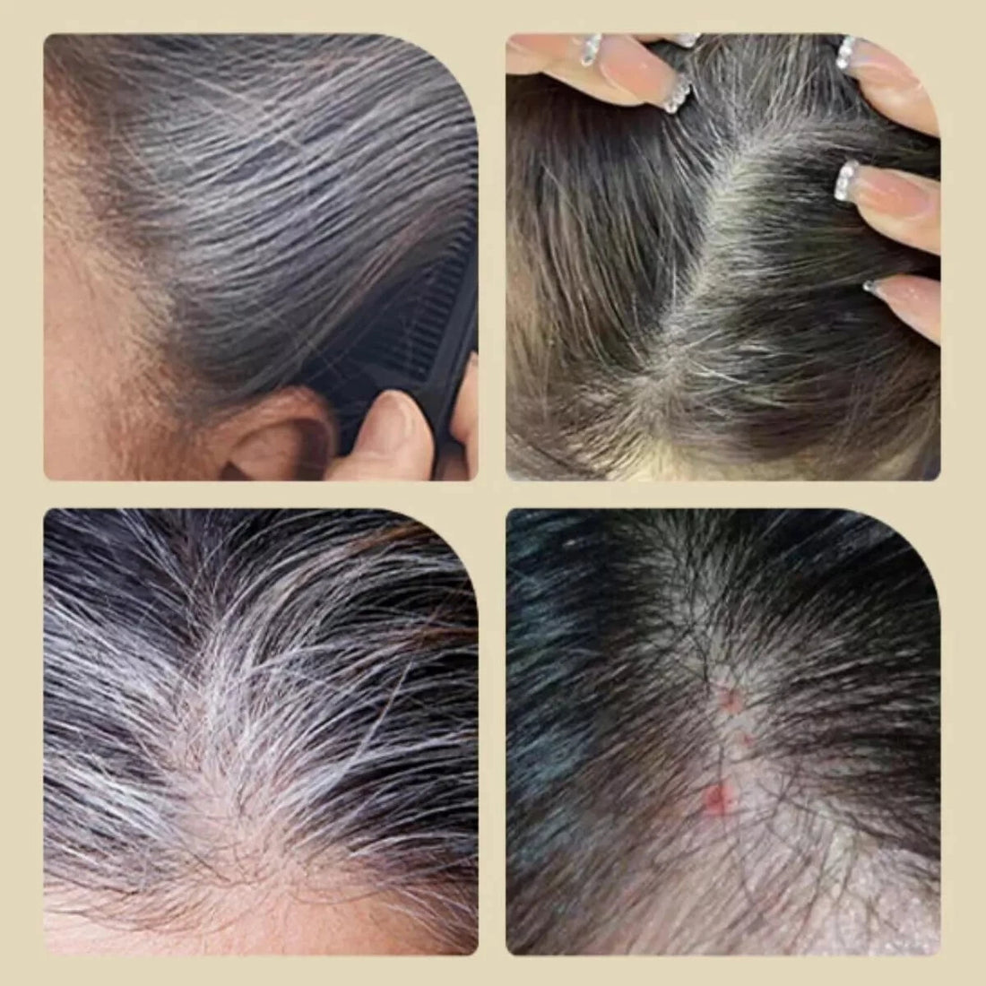 Instant Hair Dye Stick | قلم صبغة الشعر الفوري مع مشط مدمج